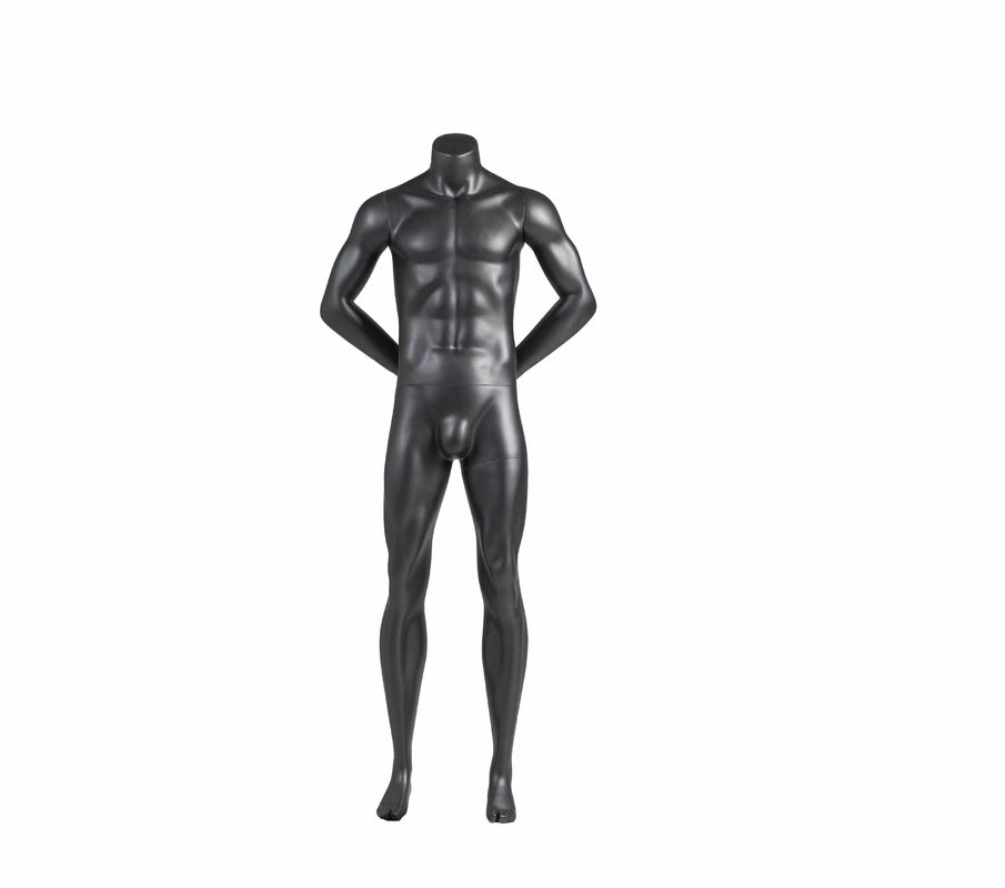 Włókno szklane Full Body Man Hands Behind-The-Back Bezgłowy muskularny męski manekin sportowy do wyświetlania odzieży sportowej